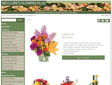 Tablet Screenshot of mccluresflowersplus.com